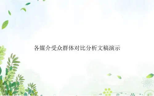 各媒介受众群体对比分析文稿演示