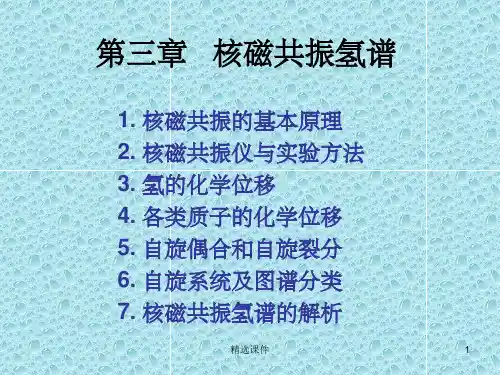 核磁共振氢谱解析ppt课件