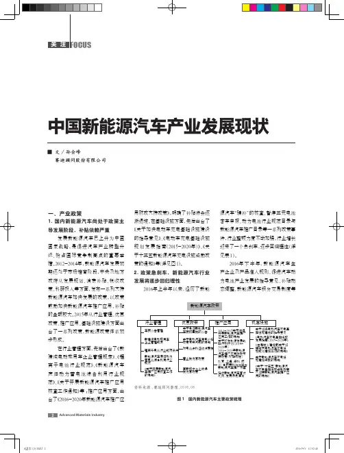 中国新能源汽车产业发展现状