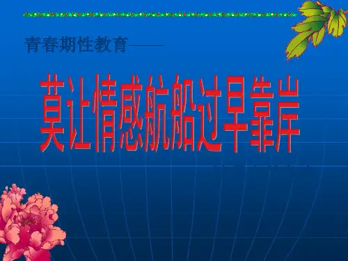 《早恋主题班会》PPT课件