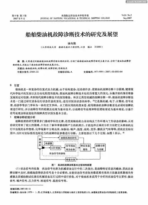 船舶柴油机故障诊断技术的研究及展望