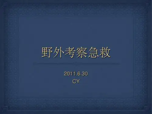 野外考察急救模板