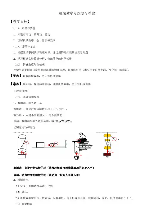 机械效率专题复习教案