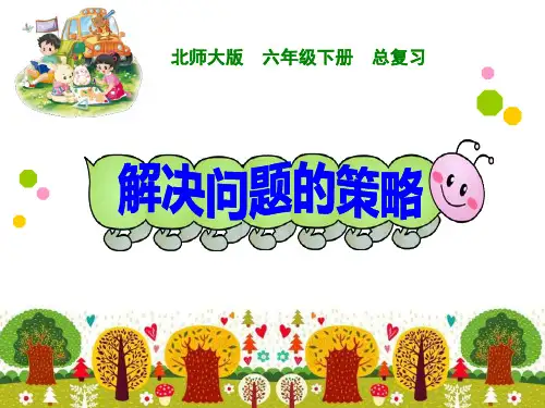 北师大版六年级下册数学《解决问题的策略(总复习)》