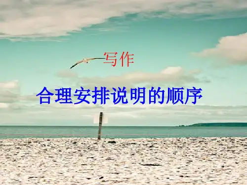 写作 合理安排说明的顺序