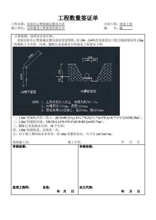 签证表(管道变更)CAD截图