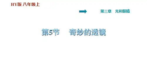 3.5   奇妙的透镜—(安徽专版)2020秋 沪粤版八年级物理上册习题课件(共26张PPT)