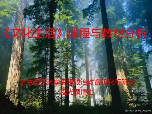 文化生活》课程与教材分析