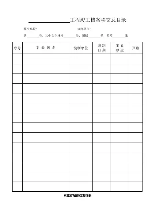 移交总目录