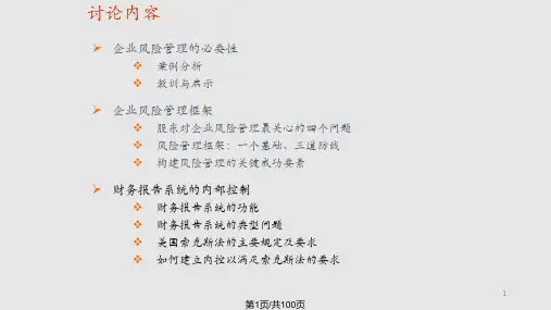 安永企业全面风险管理PPT课件
