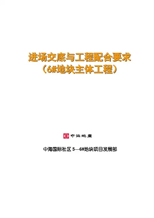 项目总包进场交底
