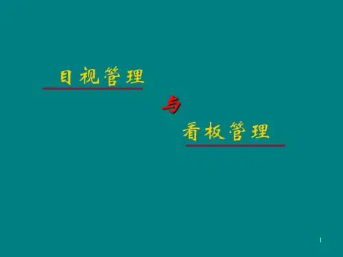 目视管理与看板管理培训课程PPT(共 54张)