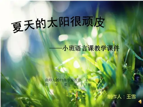 幼儿园课件 夏天的太阳很顽皮共15页文档