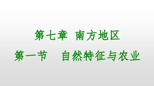八年级复习上课 第三节 南方地区
