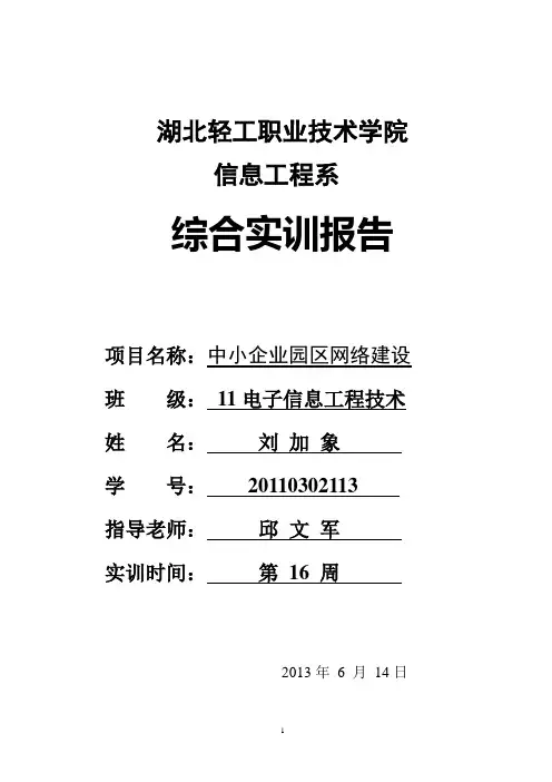 计算机网络实训报告 2