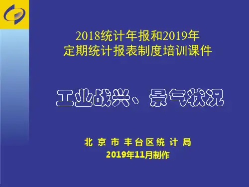 2018统计年报和2019年定期统计报表制度培训课件