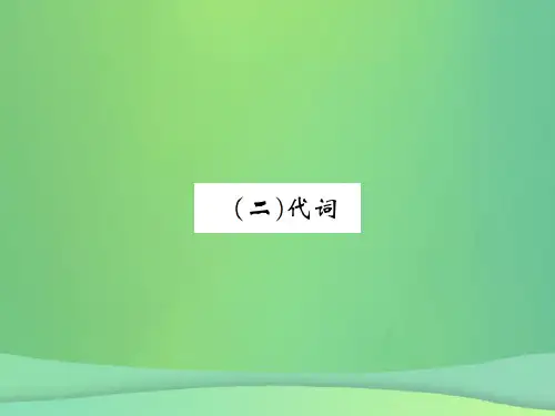 (广西专版)中考英语复习第二部分语法专项突破篇基础语