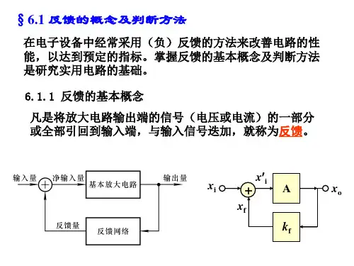ch6放大电路中的反馈概念及判断组态共28页