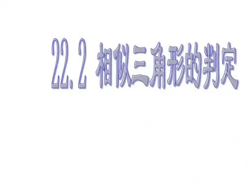沪科版九年级数学上22.2相似三角形的判定(1)课件ppt