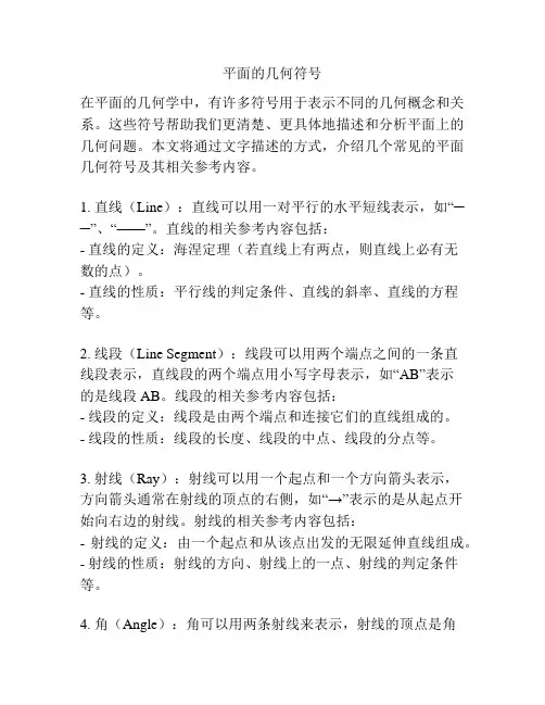 平面的几何符号