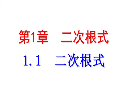 1.1 二次根式-2020春浙教版八年级数学下册课件 (共11张PPT)