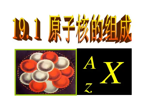选修3-5原子核的组成ppt