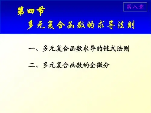 8-4多元复合函数的求导法则