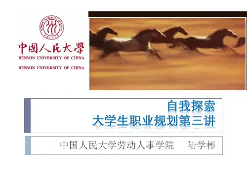 职业生涯规划-自我探索