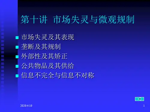 微观经济学 第十章