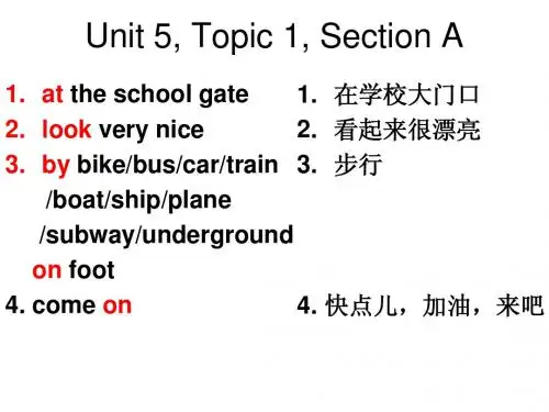 Unit 5 仁爱英语七下