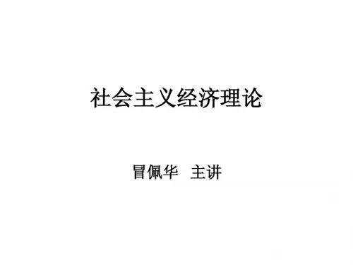 新社会主义经济理论课件2010-4