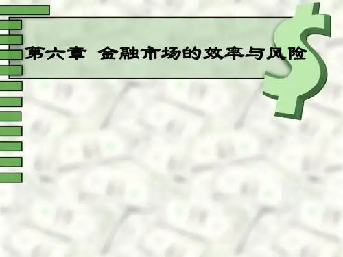 《金融学》第6章 金融市场的效率与风险