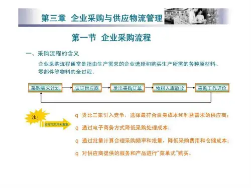 企业采购和供应物流管理