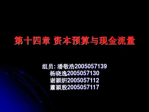 第十四章 资本预算与现金