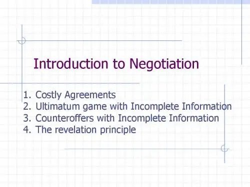 Introduction to Negotiation