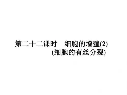 2013届高考名师导学系列生物必修1 5.22细胞的增殖(2)(人教版)