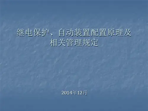 水电站继电保护