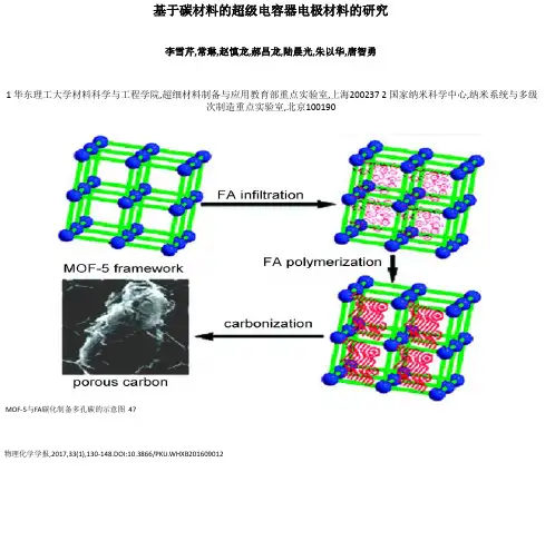 基于碳材料超级电容器电极材料研究