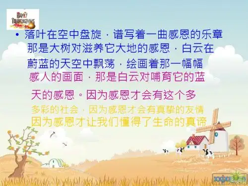 中国的感恩节介绍