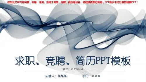 2018-2019新软件公司介绍ppt【实用ppt】