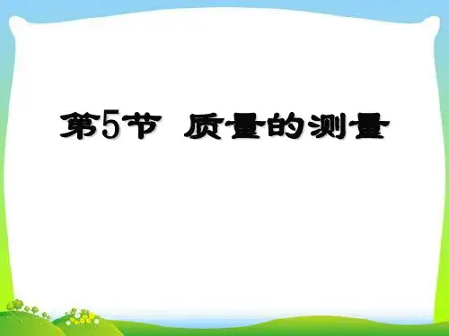 《质量的测量》PPT