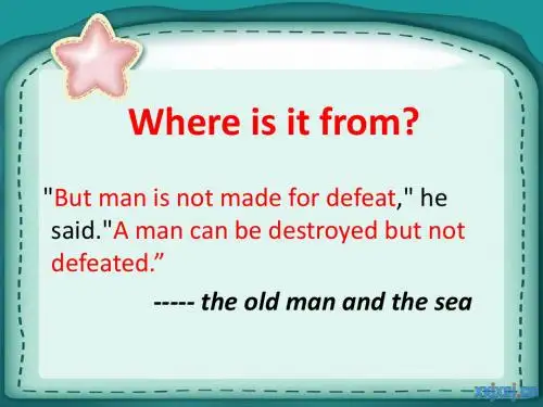 the old man and the sea