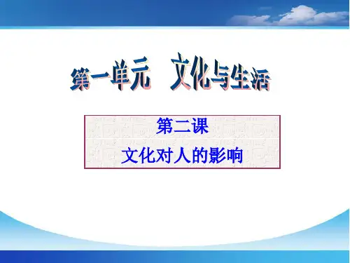 文化对人的影响ppt