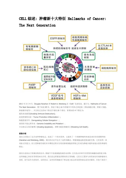 肿瘤新十大特征