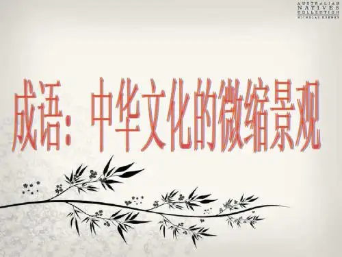 成语:中华文化的微缩景观