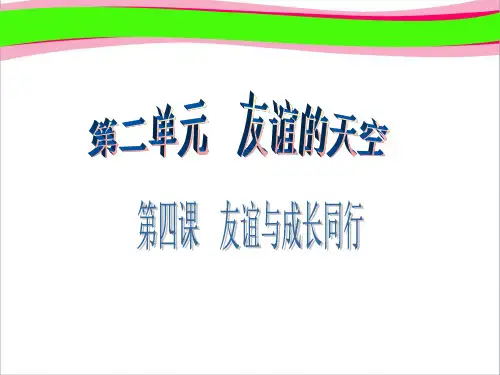友谊与成长同行 省一等奖课件