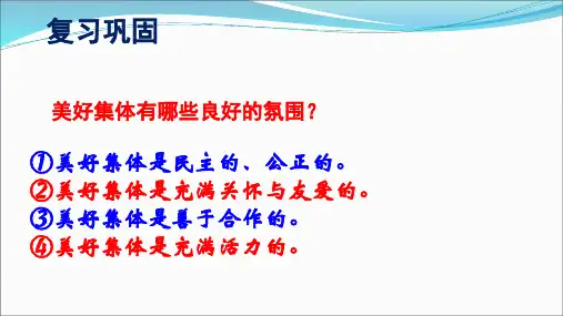 人教版道德与法治七年级下册 8.2 我与集体共成长 课件共48张PPT