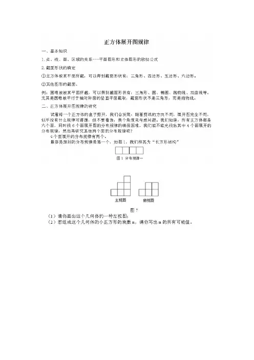 正方体展开图规律 2