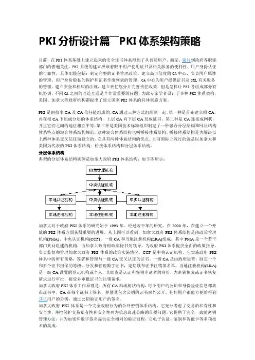PKI体系架构策略