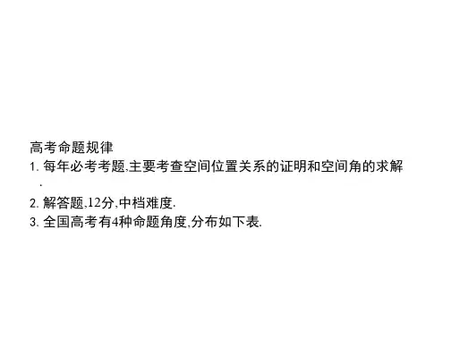 近4年立体几何全国卷高考大题整理